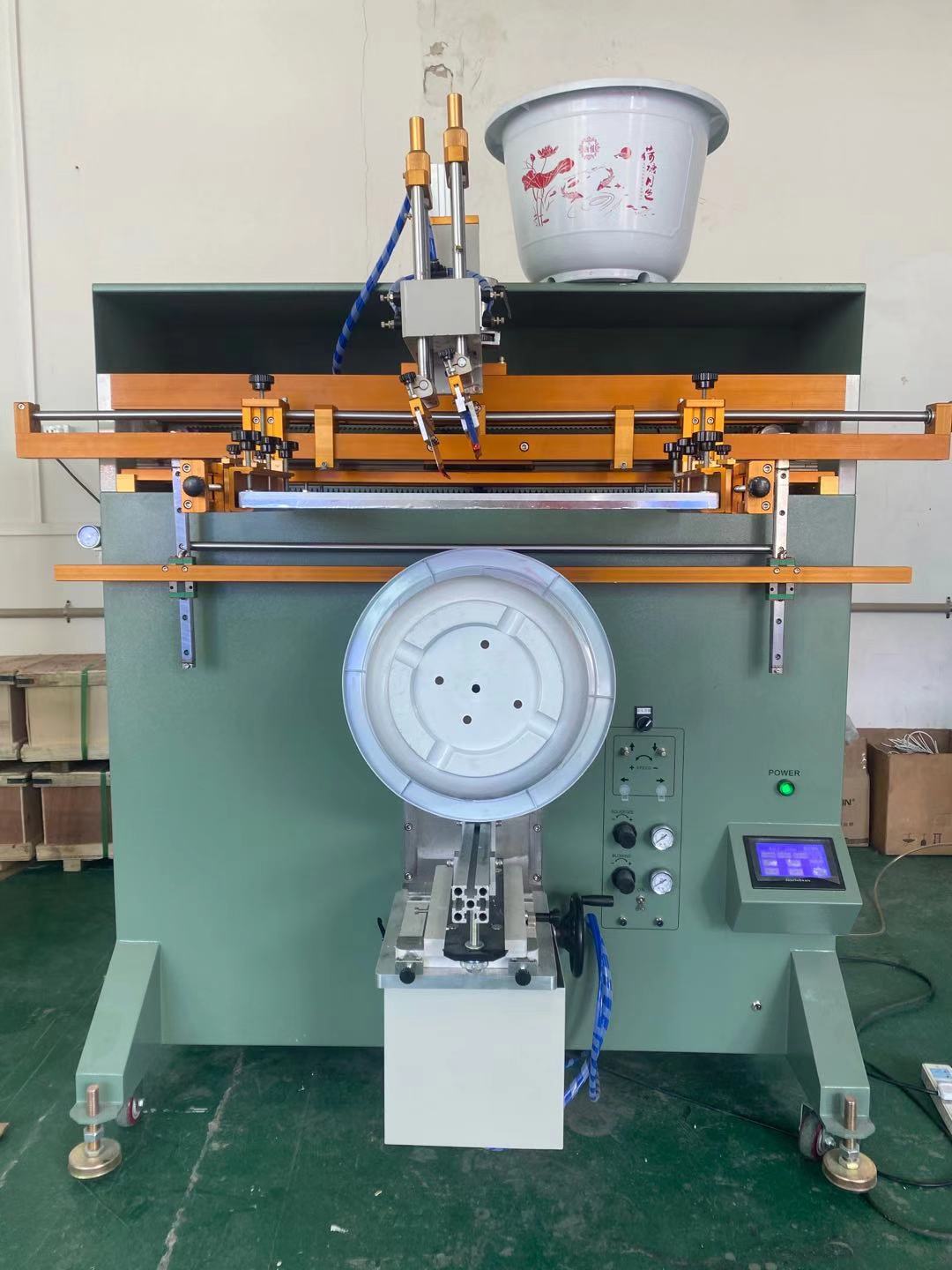阳江市丝印机厂家厨具移印机铝板铁皮丝网印刷机印刷效果鲜艳